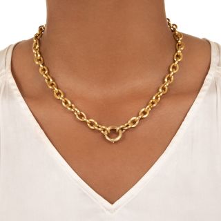 Victorian Fluted Link Necklace