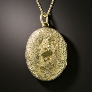 Victorian Foliate Engraved Locket 