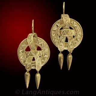 Victorian Gold Earrings 