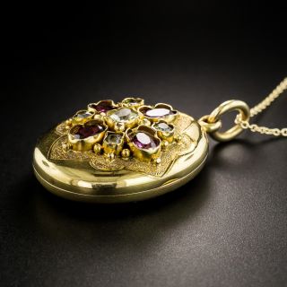 Victorian Garnet And Chrysoberyl Locket