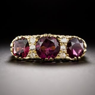 Victorian Garnet and Diamond Ring - 3