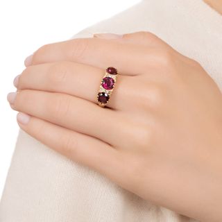 Victorian Garnet and Diamond Ring