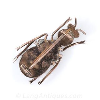 Victorian Garnet Bug Pin