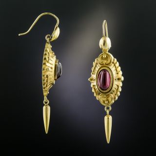 Victorian Garnet Dangle Earrings 