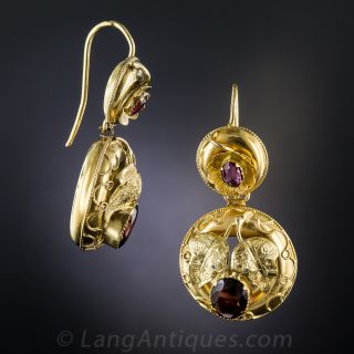 Victorian Garnet Drop Earrings