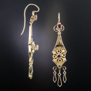 Victorian Garnet Drop Earrings
