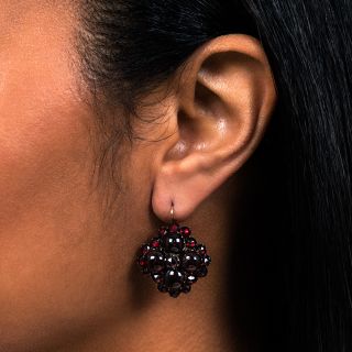 Victorian Garnet Drop Earrings