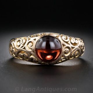 Victorian Garnet Gent's Ring