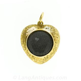 Victorian Garnet Heart Locket