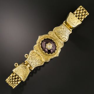 Victorian Garnet Mesh Bracelet