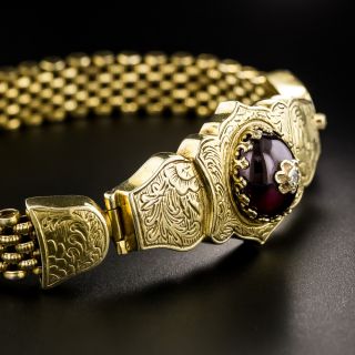 Victorian Garnet Mesh Bracelet