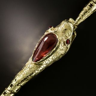 Victorian Garnet Snake Necklace