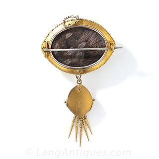 Victorian Garnet Tassel Brooch - Pendant Locket