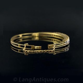 Victorian Gem Set Bangle Bracelet