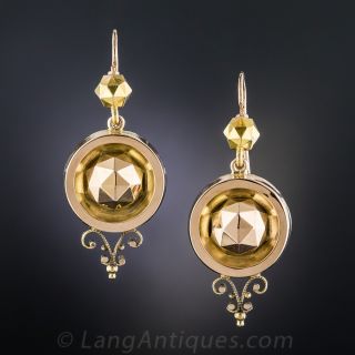 Victorian Geodesic Drop Earrings