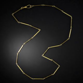 Victorian Gold And Black Enamel Chain - 2