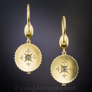 Victorian Gold and Diamond Earrings