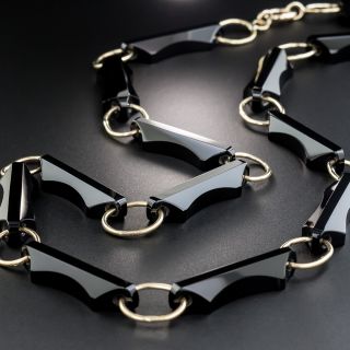 Victorian Gold and Onyx Necklace - 1
