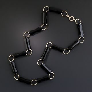 Victorian Gold and Onyx Necklace