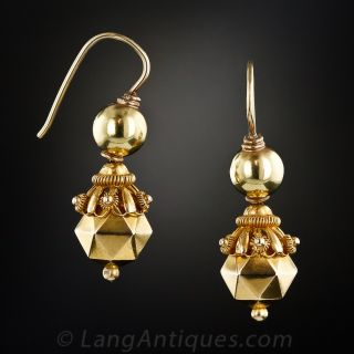 Victorian Gold Drop Earrings