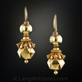 Victorian Gold Drop Earrings