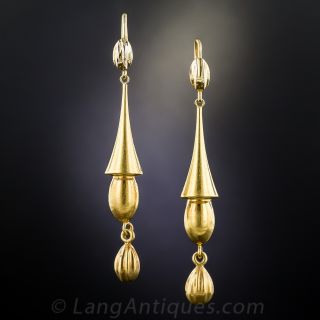 Victorian Gold Drop Earrings