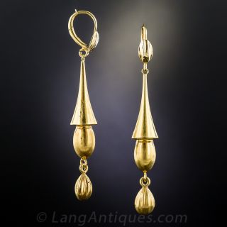 Victorian Gold Drop Earrings