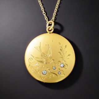 Victorian Gold-Filled Round Locket by J.M. Fisher - 2