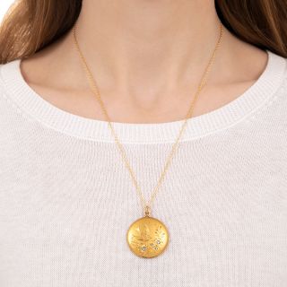 Victorian Gold-Filled Round Locket by J.M. Fisher