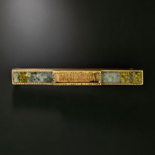 Victorian Gold-in-Quartz 'California' Brooch - 2
