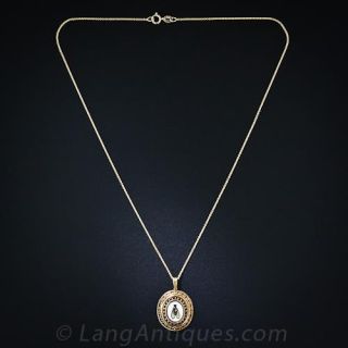 Victorian Gold Insect  Mosaic Pendant