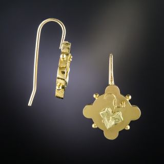 Victorian Gold Leaf  Motif Earrings