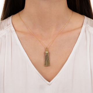 Victorian Gold Tassel Necklace