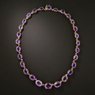 Victorian Graduated Amethyst Riviere Necklace by Birks, English - 3