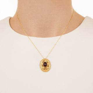 Victorian Grape Motif Garnet Necklace