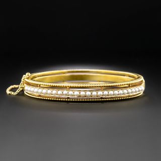 Victorian Half-Pearl Bangle Bracelet, Netherlands - 2