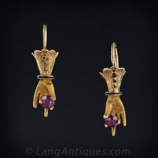 Victorian Hand Motif Earrings