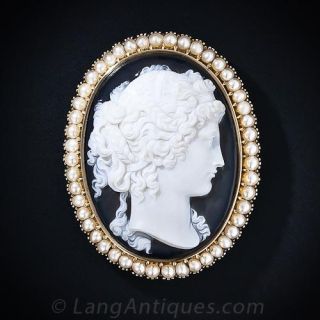 Victorian Hardstone Cameo Brooch - 1