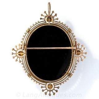 Victorian Hardstone Cameo Brooch and Necklace Pendant