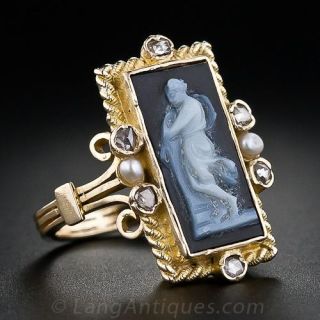 Victorian Hardstone Cameo Ring - 1