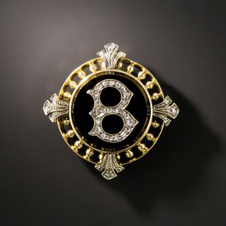 Victorian Initial 'B' Diamond Pin - 2