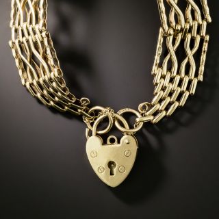 Victorian-Inspired Gate Bracelet with Heart Clasp, United Kingdom - 2