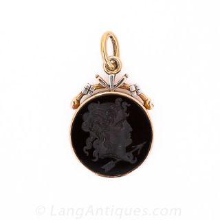 Victorian Intaglio Fob Pendant 'Diana'