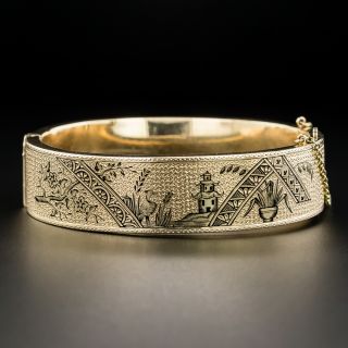 Victorian Japonaise Enamel Bangle - 2