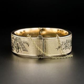 Victorian Japonaise Enamel Bangle