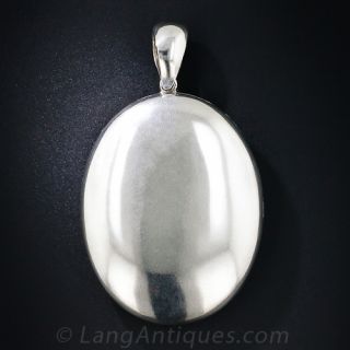 Victorian Japonesque Silver and Gold Locket