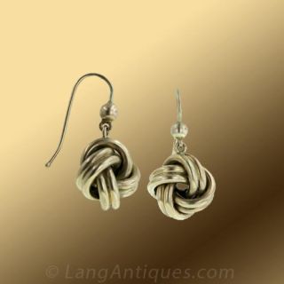 Victorian Knot Earrings, Circa 1900