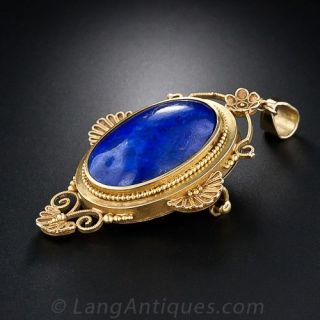 Victorian Lapis Pendant Locket