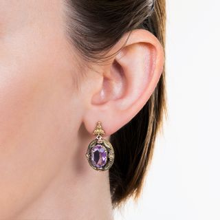 Victorian Light Purple Amethyst Earrings