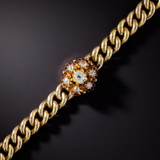 Victorian Link Diamond Cluster Bracelet - 1
